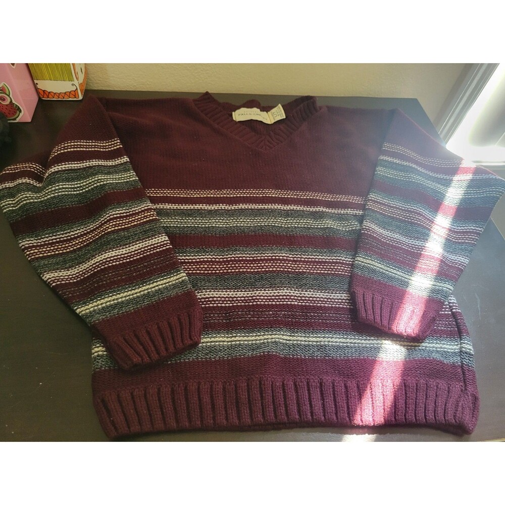 Vintage Burgundy Falls Creek Long sleeve Sweater